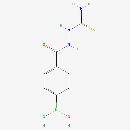 {4-[(2-Carbamothioylhydrazino)carbonyl]phenyl}boronic acid (CAS: 957060-76-3) - Chemical Structure and Molecular Formula 