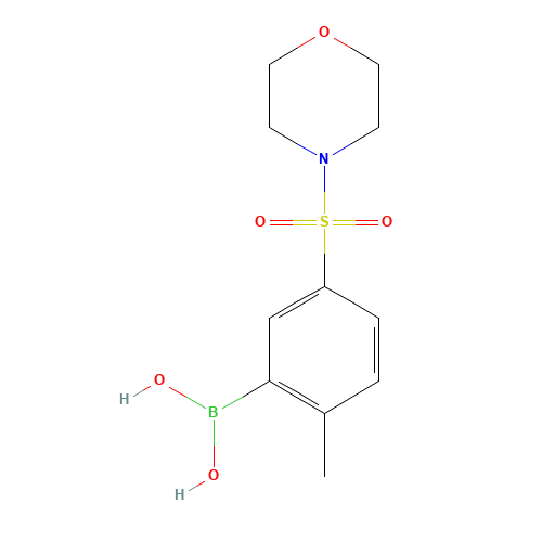 [2-Methyl-5-(4-morpholinylsulfonyl)phenyl]boronic acid (CAS: 871329-74-7) - Chemical Structure and Molecular Formula 
