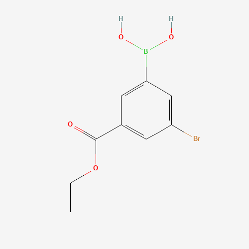 [3-Bromo-5-(ethoxycarbonyl)phenyl]boronic acid (CAS: 913835-88-8) - Chemical Structure and Molecular Formula 