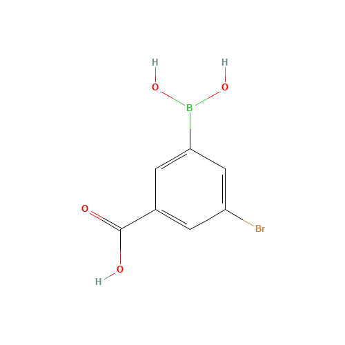 3-Bromo-5-(dihydroxyboryl)benzoic acid (CAS: 913835-73-1) - Chemical Structure and Molecular Formula 