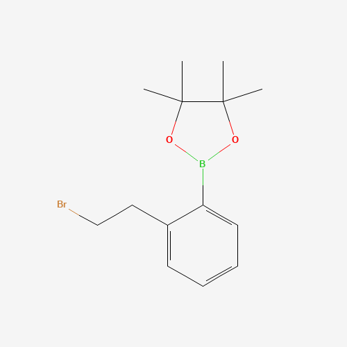 2-[2-(2-Bromoethyl)phenyl]-4,4,5,5-tetramethyl-1,3,2-dioxaborolane (CAS: 850567-53-2) - Chemical Structure and Molecular Formula 