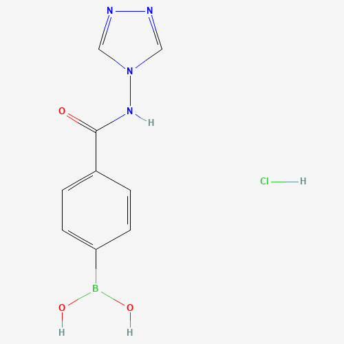 [4-(4H-1,2,4-Triazol-4-ylcarbamoyl)phenyl]boronic acid hydrochloride (1:1) (CAS: 850568-29-5) - Chemical Structure and Molecular Formula 