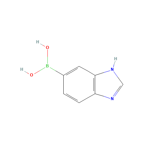 1H-Benzimidazol-5-ylboronic acid (CAS: 1228183-22-9) - Chemical Structure and Molecular Formula 