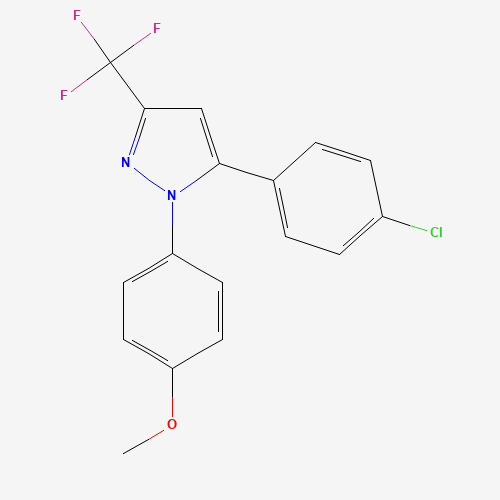 5-(4-Chlorophenyl)-1-(4-methoxyphenyl)-3-(trifluoromethyl)-1H-pyrazole (CAS: 188817-13-2) - Chemical Structure and Molecular Formula 