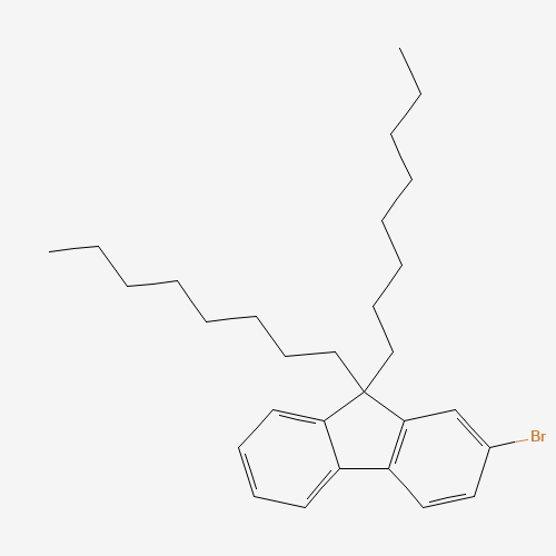 2-Bromo-9,9-dioctyl-9H-fluorene chemical structure 2-Bromo-9,9-dioctyl-9H-fluorene (CAS: 302554-80-9) - Chemical Structure and Molecular Formula