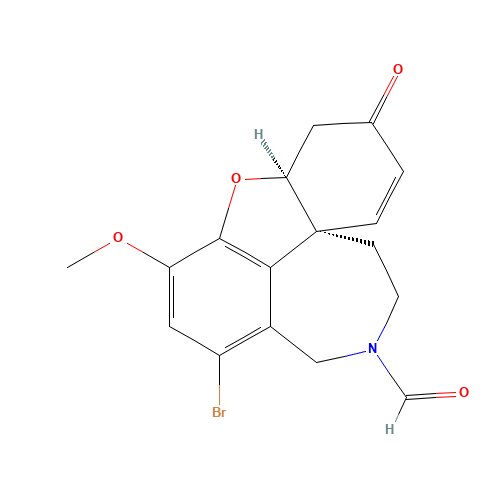 (4aR,8aR)-1-Bromo-3-methoxy-6-oxo-5,6,9,10-tetrahydro-4aH-[1]benzofuro[3a,3,2-ef][2]benzazepine-11(12H)-carbaldehyde (CAS: 122584-14-9) - Chemical Structure and Molecular Formula 