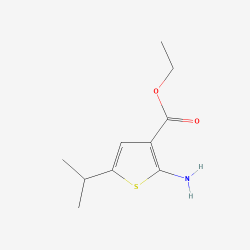 Ethyl 2-amino-5-isopropylthiophene-3-carboxylate (CAS: 65416-85-5) - Chemical Structure and Molecular Formula 
