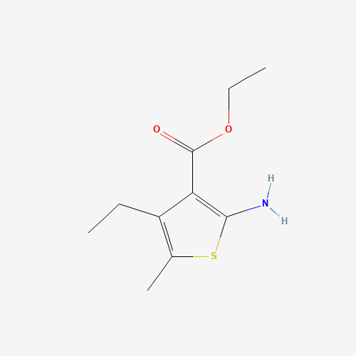 3-thiophenecarboxylic acid, 2-amino-4-ethyl-5-methyl-, ethyl ester (CAS: 82546-91-6) - Chemical Structure and Molecular Formula 