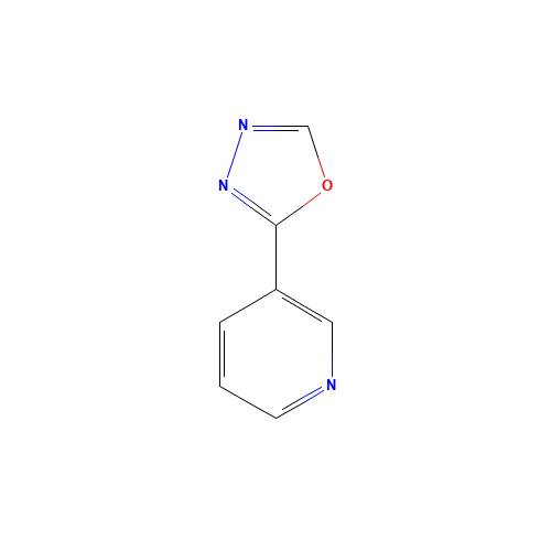 3-(1,3,4-oxadiazol-2-yl)pyridine (CAS: 65943-95-5) - Chemical Structure and Molecular Formula 