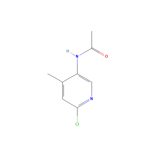 N-(6-Chloro-4-methyl-3-pyridinyl)acetamide (CAS: 6635-92-3) - Chemical Structure and Molecular Formula 