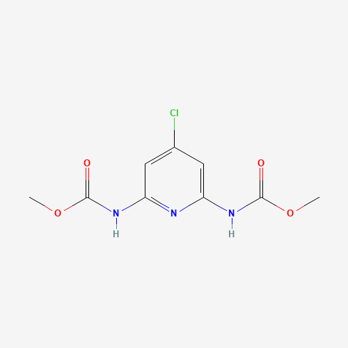 Dimethyl (4-chloro-2,6-pyridinediyl)biscarbamate (CAS: 121572-37-0) - Chemical Structure and Molecular Formula 