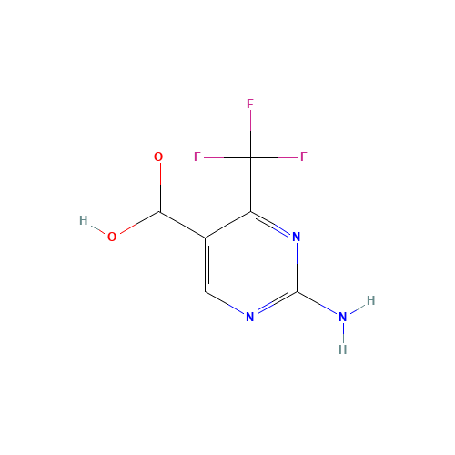 2-Amino-4-(trifluoromethyl)pyrimidine-5-carboxylic acid (CAS: 149771-23-3) - Chemical Structure and Molecular Formula 