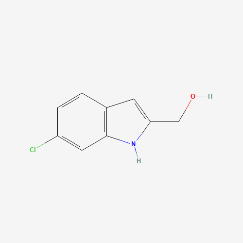 (6-Chloro-1H-indol-2-yl)methanol (CAS: 53590-58-2) - Chemical Structure and Molecular Formula 