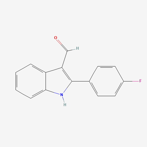 2-(4-Fluorophenyl)-1H-indole-3-carbaldehyde (CAS: 70093-12-8) - Chemical Structure and Molecular Formula 