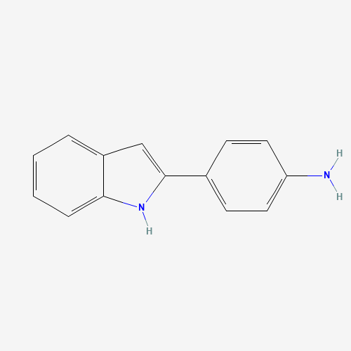 4-(1H-Indol-2-yl)anilin (CAS: 21889-05-4) - Chemical Structure and Molecular Formula 