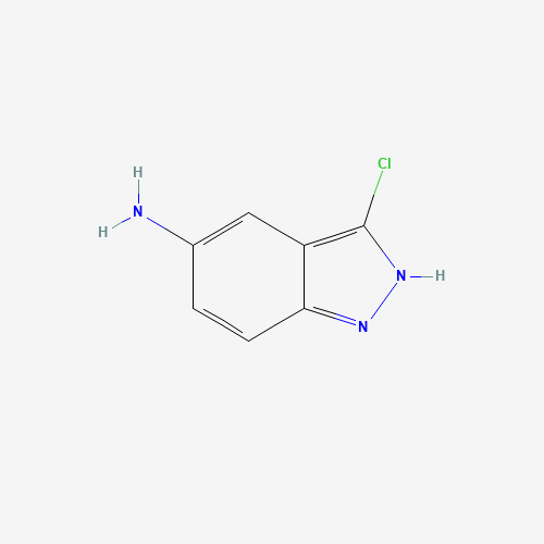 3-chloro-1H-indazol-5-amine (CAS: 41330-49-8) - Chemical Structure and Molecular Formula 
