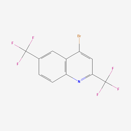 4-Bromo-2,6-bis(trifluoromethyl)quinoline (CAS: 35853-48-6) - Chemical Structure and Molecular Formula 