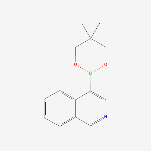 4-(5,5-Dimethyl-1,3,2-dioxaborinan-2-yl)isoquinoline (CAS: 844891-01-6) - Chemical Structure and Molecular Formula 