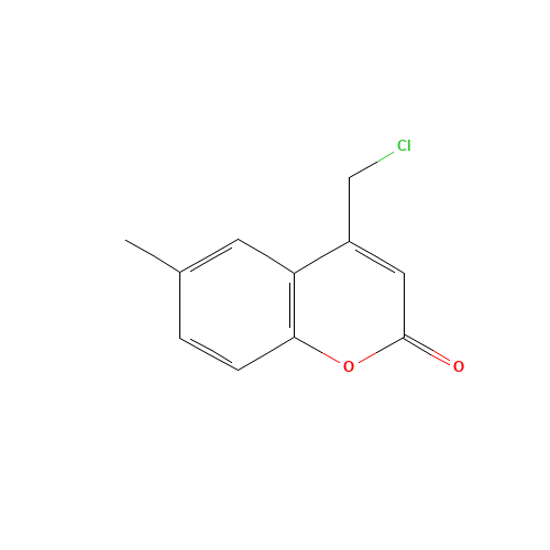 2H-1-benzopyran-2-one, 4-(chloromethyl)-6-methyl- (CAS: 41295-65-2) - Chemical Structure and Molecular Formula 