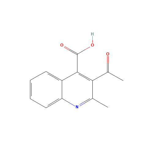 3-Acetyl-2-methylquinoline-4-carboxylic acid (CAS: 106380-95-4) - Chemical Structure and Molecular Formula 