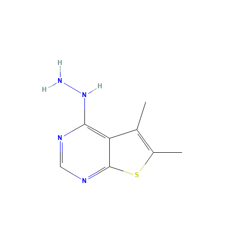 4-Hydrazino-5,6-dimethylthieno[2,3-d]pyrimidine (CAS: 63894-54-2) - Chemical Structure and Molecular Formula 