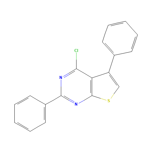 4-chloro-2,5-diphenylthieno[2,3-d]pyrimidine (CAS: 83548-63-4) - Chemical Structure and Molecular Formula 