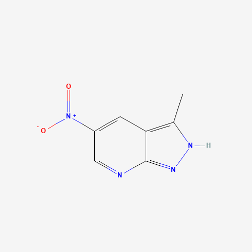 3-Methyl-5-nitro-1H-pyrazolo[3,4-b]pyridine (CAS: 62908-83-2) - Chemical Structure and Molecular Formula 