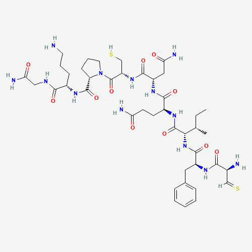 3-Thioxo-L-alanyl-L-phenylalanyl-L-isoleucyl-L-glutaminyl-L-asparaginyl-L-cysteinyl-L-prolyl-L-ornithylglycinamide (CAS: 2480-41-3) - Related Chemical Product