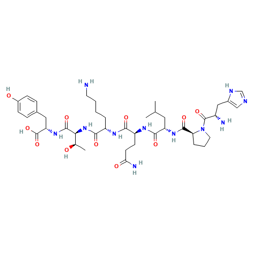 D-Histidyl-L-prolyl-D-leucyl-L-glutaminyl-L-lysyl-L-threonyl-D-tyrosine (CAS: 167095-71-8) - Related Chemical Product