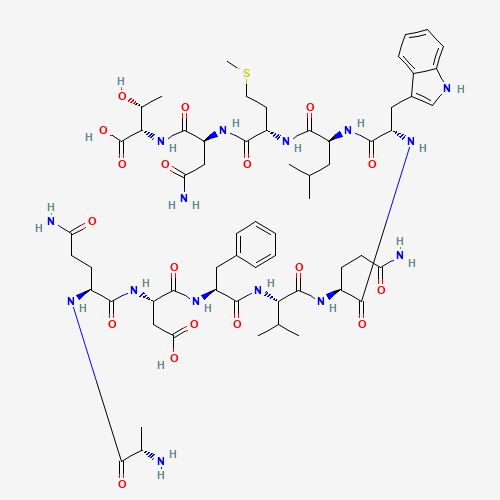L-Alanyl-L-glutaminyl-L-a-aspartyl-L-phenylalanyl-L-valyl-L-glutaminyl-L-tryptophyl-L-leucyl-L-methionyl-L-asparaginyl-L-threonine (CAS: 64790-15-4) - Related Chemical Product