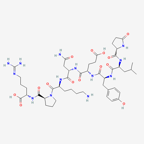 5-Oxo-L-prolyl-L-leucyl-L-tyrosyl-L-a-glutamyl-L-asparaginyl-L-lysyl-L-prolyl-N<sup>5</sup>-(diaminomethylene)-L-ornithine (CAS: 80887-44-1) - Related Chemical Product