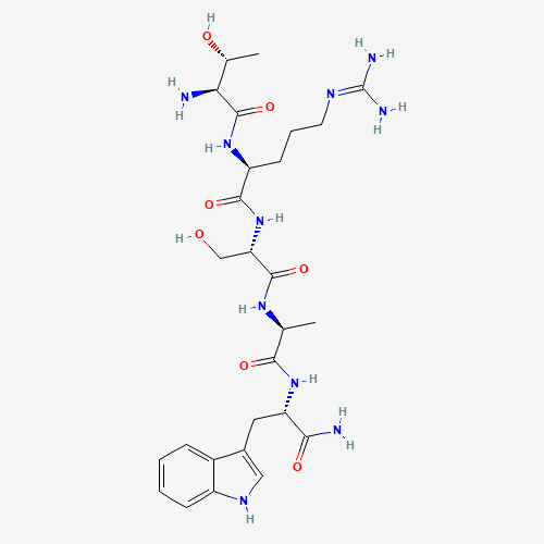 D-Allothreonyl-D-arginyl-L-seryl-D-alanyl-L-tryptophanamide (CAS: 155918-12-0) - Chemical Structure and Molecular Formula 