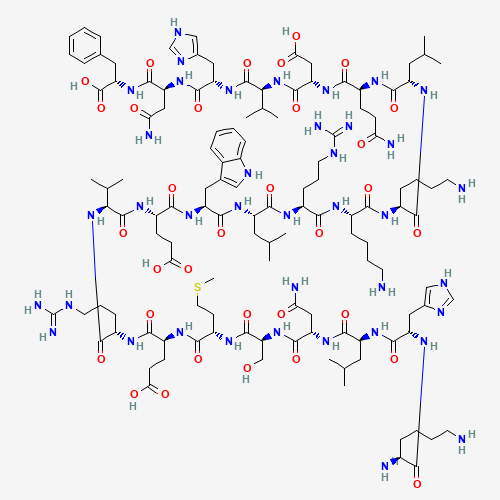 L-Lysyl-L-histidyl-L-leucyl-L-asparaginyl-L-seryl-L-methionyl-L-a-glutamyl-L-arginyl-L-valyl-L-leucyl-L-arginyl-L-lysyl-L-lysyl-L-leucyl-L-glutaminyl-L-a-aspartyl-L-valyl-L-histidyl-L-asparaginyl-L-phenylalanine (CAS: 81306-64-1) - Related Chemical Product