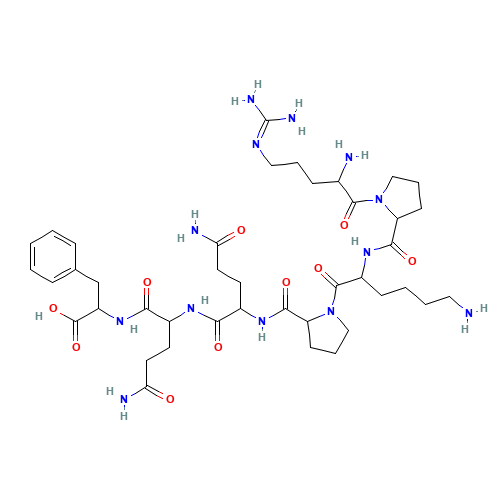 N<sup>5</sup>-(Diaminomethylene)-L-ornithyl-L-prolyl-L-lysyl-L-prolyl-L-glutaminyl-L-glutaminyl-L-phenylalanine (CAS: 68060-49-1) - Related Chemical Product