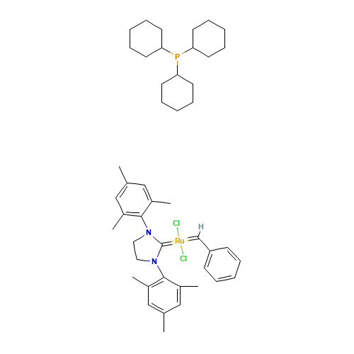 Benzylidene(dichloro)(1,3-dimesityl-2-imidazolidinylidene)ruthenium - tricyclohexylphosphine (1:1) (CAS: 246047-72-3) - Related Chemical Product