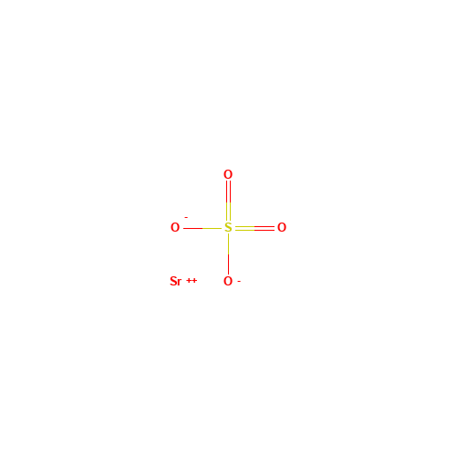 Strontium sulfate (CAS: 7759-02-6) - Chemical Structure and Molecular Formula 