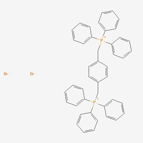 [1,4-Phenylenebis(methylene)]bis(triphenylphosphonium) dibromide (CAS: 40817-03-6) - Chemical Structure and Molecular Formula 