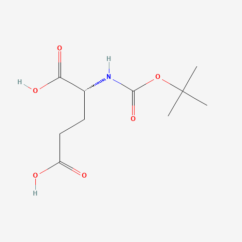 N-(tert-Butoxycarbonyl)-D-glutamic Acid (CAS: 34404-28-9) - Chemical Structure and Molecular Formula 