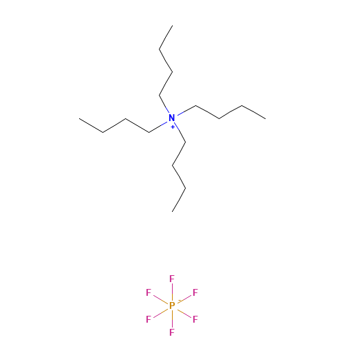 Tetrabutylammonium hexafluorophosphate (CAS: 3109-63-5) - Chemical Structure and Molecular Formula 