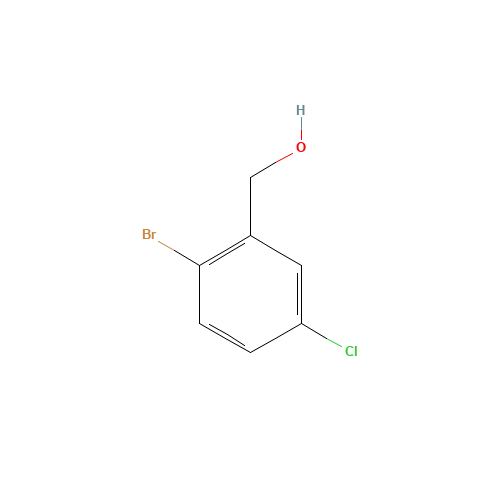 (2-Bromo-5-chlorophenyl)methanol (CAS: 60666-70-8) - Chemical Structure and Molecular Formula 