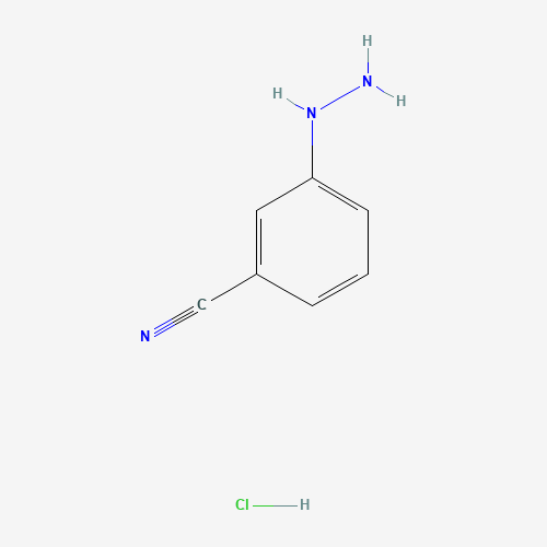3-Hydrazinobenzonitrile hydrochloride (1:1) (CAS: 2881-99-4) - Chemical Structure and Molecular Formula 