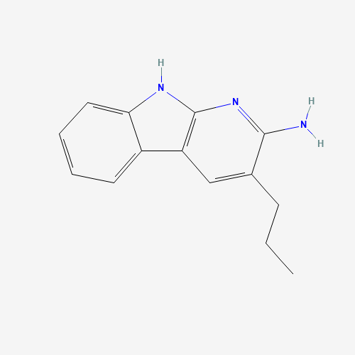 3-Propyl-9H-pyrido[2,3-b]indol-2-amine (CAS: 79801-90-4) - Chemical Structure and Molecular Formula 