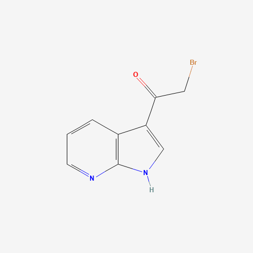 2-Brom-1-(1H-pyrrolo[2,3-b]pyridin-3-yl)ethanon (CAS: 90929-73-0) - Chemical Structure and Molecular Formula 