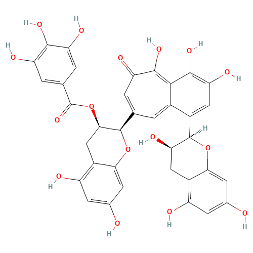 Theaflavin 3-gallate (CAS: 30462-34-1) - Chemical Structure and Molecular Formula 
