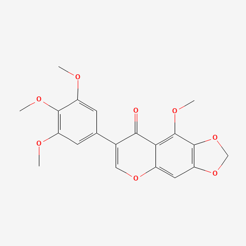 9-Methoxy-7-(3,4,5-trimethoxyphenyl)-8H-[1,3]dioxolo[4,5-g]chromen-8-one (CAS: 41743-73-1) - Related Chemical Product