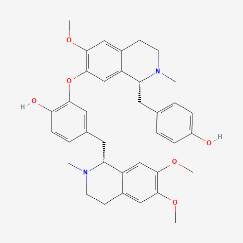 4-{[(1R)-6,7-Dimethoxy-2-methyl-1,2,3,4-tetrahydroisoquinolin-1-yl]methyl}-2-{[(1R)-1-(4-hydroxybenzyl)-6-methoxy-2-methyl-1,2,3,4-tetrahydroisoquinolin-7-yl]oxy}phenol (CAS: 2586-96-1) - Related Chemical Product