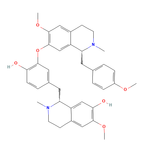 (1R)-1-(4-Hydroxy-3-{[(1R)-6-methoxy-1-(4-methoxybenzyl)-2-methyl-1,2,3,4-tetrahydroisoquinolin-7-yl]oxy}benzyl)-6-methoxy-2-methyl-1,2,3,4-tetrahydroisoquinolin-7-ol (CAS: 6817-41-0) - Related Chemical Product