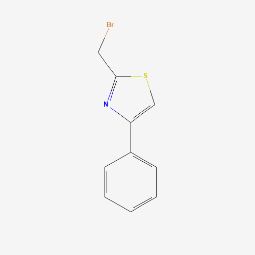 2-(Bromomethyl)-4-phenyl-1,3-thiazole (CAS: 78502-79-1) - Chemical Structure and Molecular Formula 
