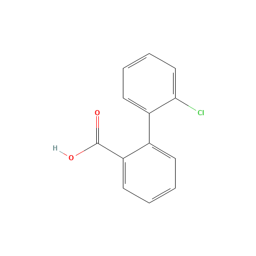 2'-Chlorobiphenyl-2-carboxylic acid (CAS: 14498-95-4) - Chemical Structure and Molecular Formula 