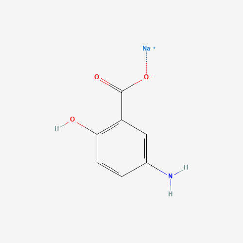 Sodium 5-amino-2-hydroxybenzoate (CAS: 35589-28-7) - Chemical Structure and Molecular Formula 